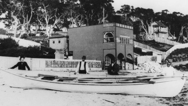 Members of the Sly family with a whaleboat at Fairy Bower. Picture Northern Beaches Library