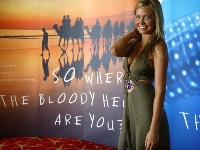 Lara Bingle following the launch of Tourism Australia’s advertising campaign.