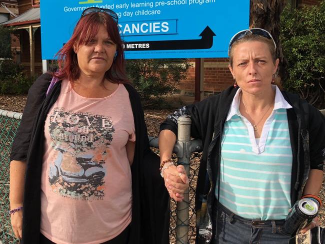 Brompton residents Tina Tiainen and Michelle who objected to the release of convicted paedophile Colin Humphrys.