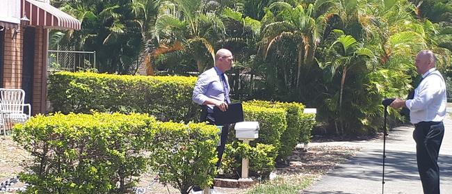 Police at the scene of an alleged murder at Tweed Heads. Picture: Brianna Morris-Grant