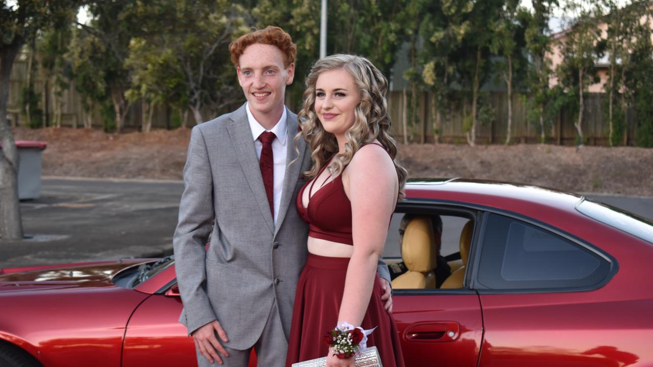 RIVERSIDE FORMAL: Adam Bull and Ahlia Solly arrive at the Riverside Christian College Formal. Photo: Stuart Fast