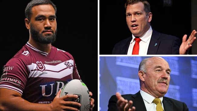 Keith Titmuss's CTE discovery has prompted calls from neuroscientist Christ Nowinski, top right, to outlaw tackling in junior football. But rugby league Immortal Wally Lewis thinks otherwise.