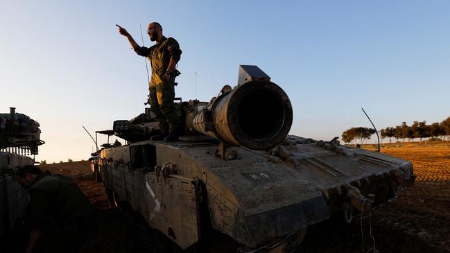 Israeli military operates near the border with Gaza, during a temporary truce between Israel and Hamas. Picture: Reuters