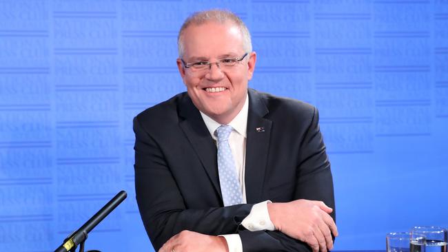 Scott Morrison at the National Press Club in Canberra. Picture: Gary Ramage