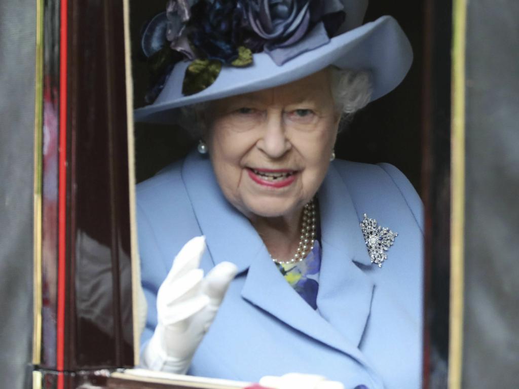 Punters love to bet on the colour of the Queen’s hat at the famous British race, her favourite event of the year. Picture: Steve Parsons/PA via AP