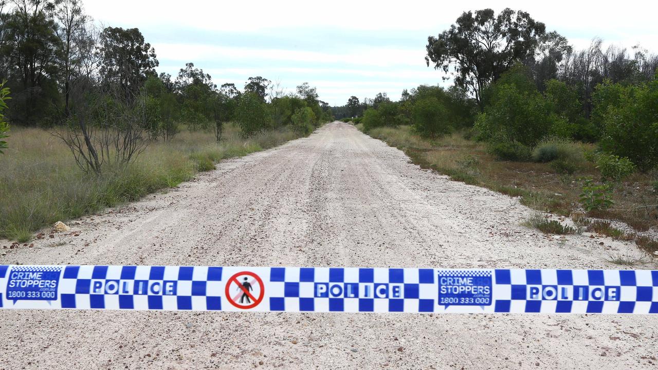 The road leading into the property where four Queensland police officers were ambushed in a deadly attack on Monday. Picture David Clark NCA/Newswire