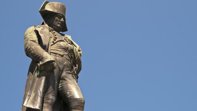 Statue of Napoleon Bonaparte in Ajaccio on Corsica.