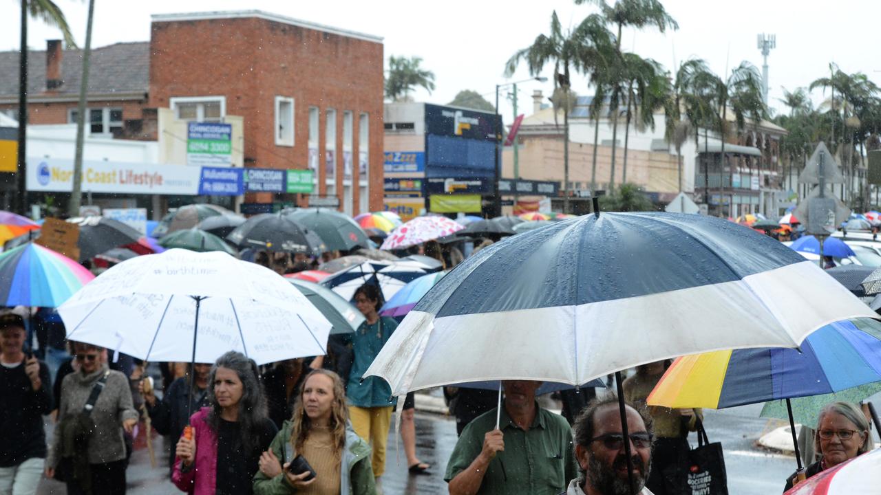 The March 4 Justice event in Mullumbimby on Monday, March 15, 2021. Picture: Liana Boss