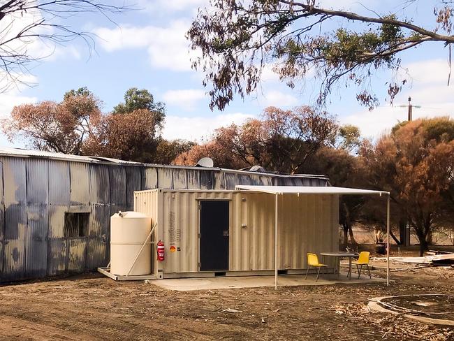 The pods were successfully distributed to victims of the Kangaroo Island bushfire so people could stay on their own land.