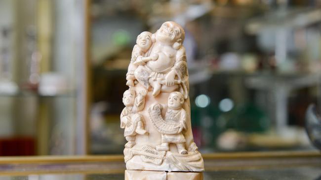 Auction houses say ivory prices have plummeted since talk of the domestic trade ban began. Picture: Brenton Edwards/AAP