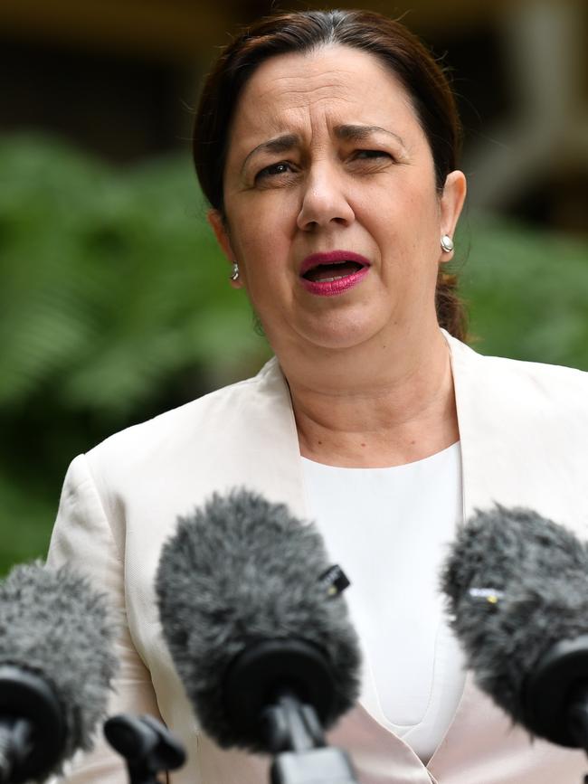 Queensland Premier Annastacia Palaszczuk hasn’t ruled out an election by post. Picture: Dan Peled/AAP