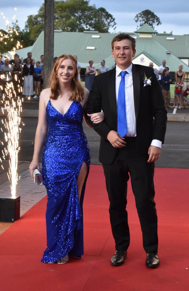 Tayla Hanna Bird and Will Cook at the Toowoomba Anglican School formal on November 17, 2023. Photo: Jarrard Potter.