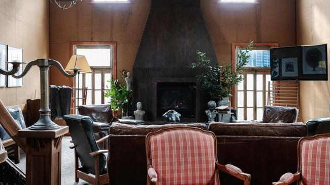 Living room at The Barn in Daylesford. Picture: Marnie Dawson