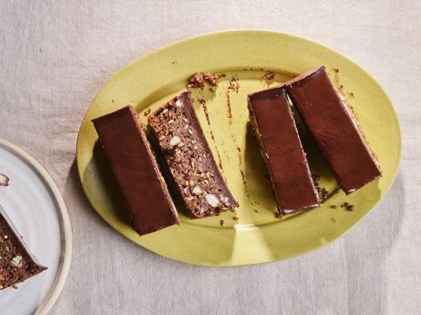 Dark chocolate crunch bars. Picture: