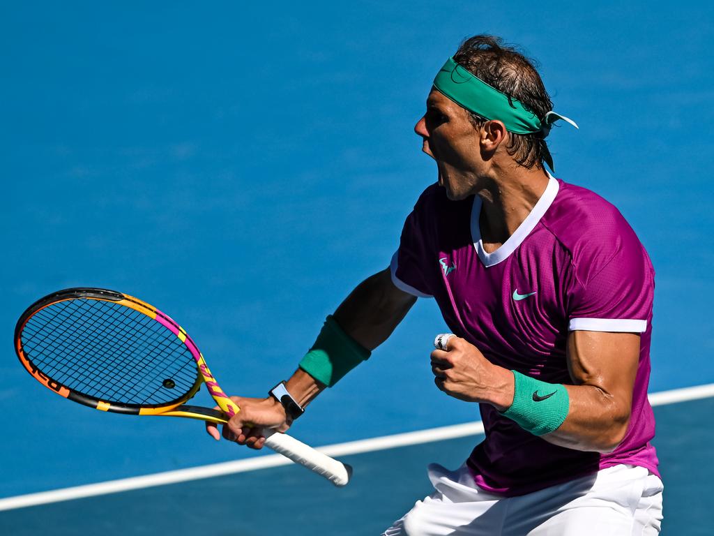 Rafael Nadal is through to the semi-finals of the Australian Open. Picture: TPN/Getty Images.
