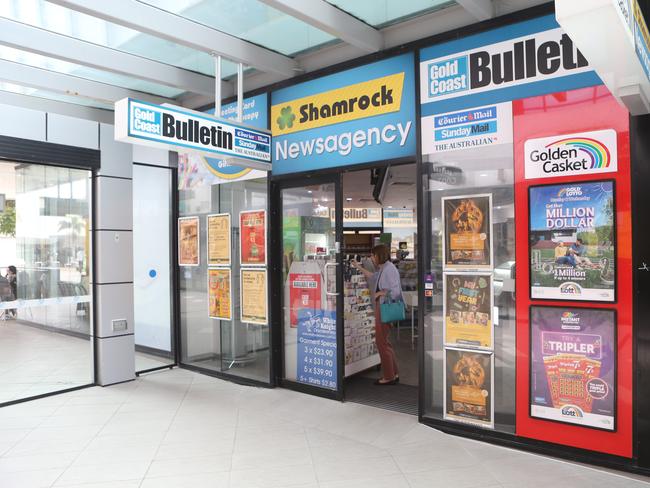 Shamrock News and Lotto in Southport is surrounded by empty stores: Picture: Richard Gosling