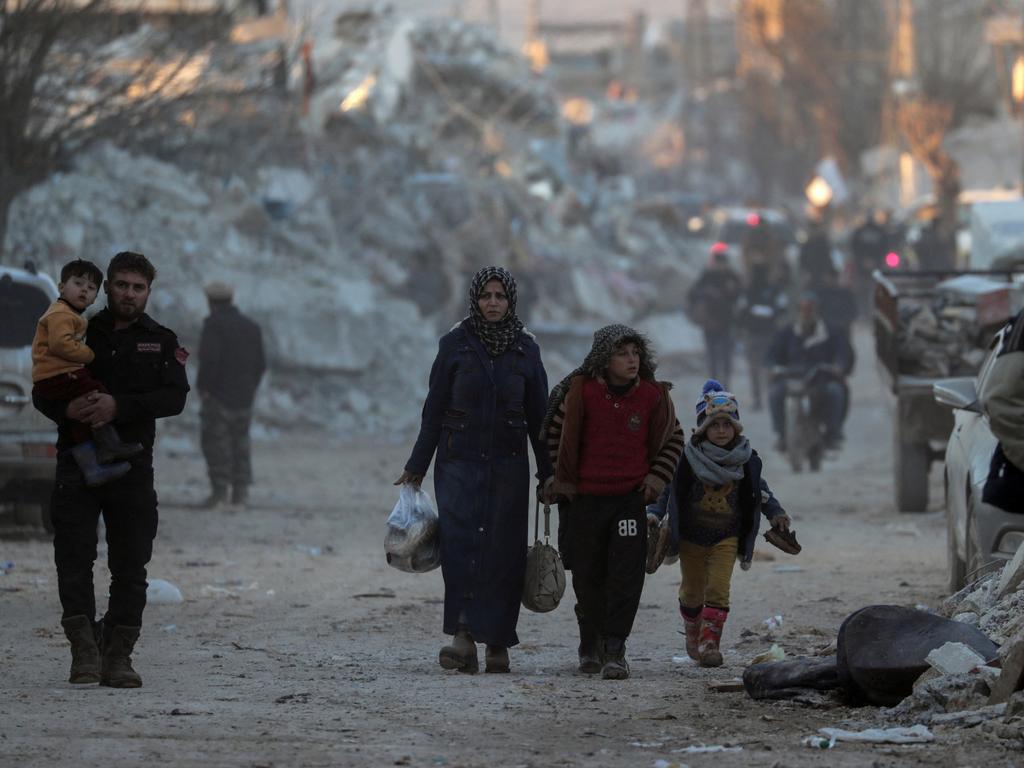 People in the rebel-held town of Jandaris, Syria. Picture: Khalil Ashawi/Reuters