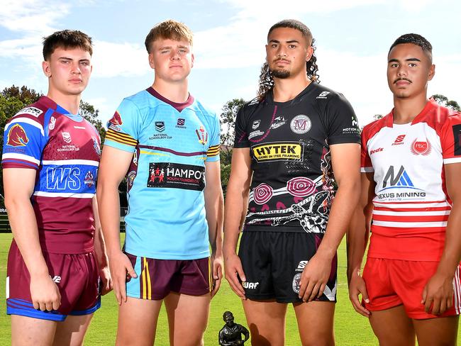 Hayden polson Cooper MurphyTupou Francis Jai BilishLanger Trophy rugby league launch.Tuesday May 27, 2025. Picture, John Gass