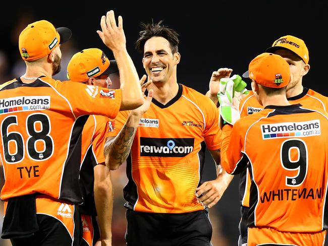 Mitchell Johnson was the centre of attention at the WACA on Friday night.