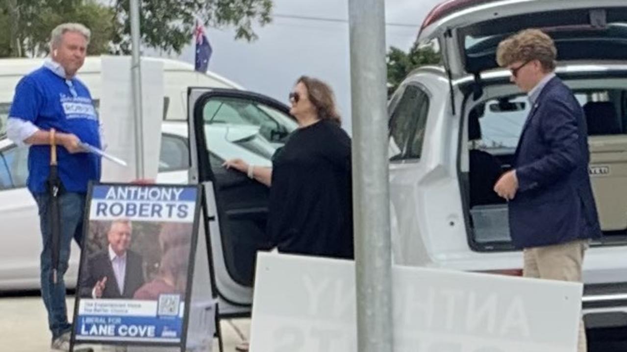 Gina Rinehart was spotted campaigning for the Liberals. Picture: Twitter