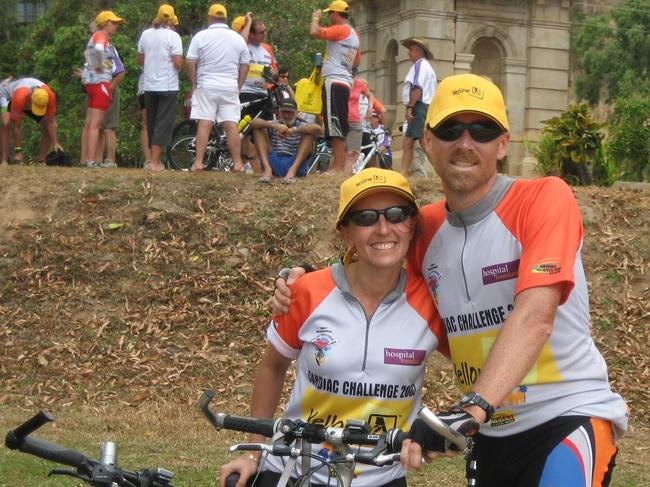 Every year Tony Franz would participate in the gruelling Cairns to Cooktown charity ride, the Cardiac Challenge. Tony and his wife Liz at the 2007 Cardiac Challenge. Picture supplied.