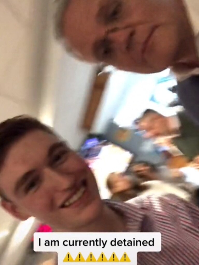 Adisen Wright snuck into the private function where he accosted Scott Morrison. Credit: Adisen Wright/TikTok