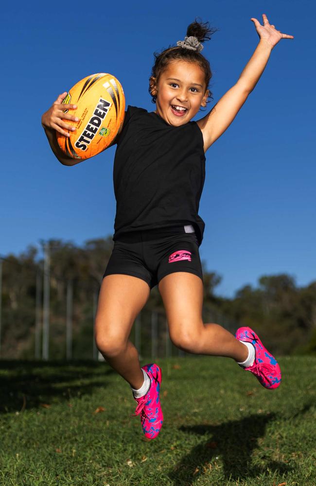 Ka'ili Giteau-Tai is cancer free after completing The Zero Childhood Cancer Program. Picture: Gary Ramage