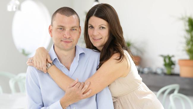 Matthew Trim with wife Olivia during his days as a restaurateur.