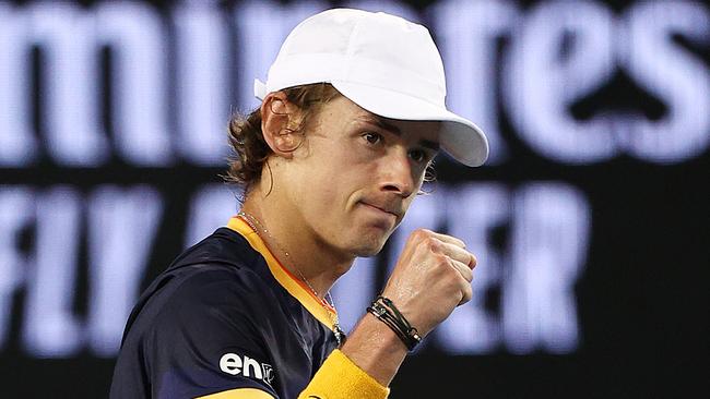 Alex de Minaur was too good for veteran Pablo Cuevas. Picture: Getty Images