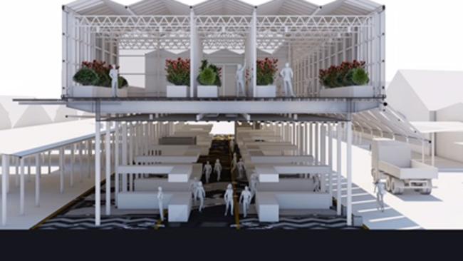 An image of the proposed new traders’ pavilion at QVM