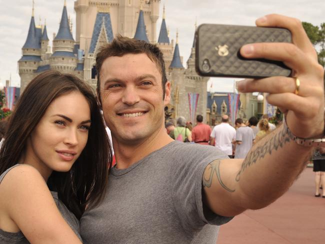 No longer in the picture ... Brian Austin Green (right) and his wife, actress/model Megan Fox (left), have split after 11 years together. Picture: Getty