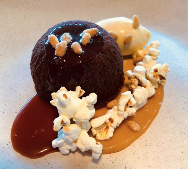 Soft centred chocolate fondant. Picture: Musque