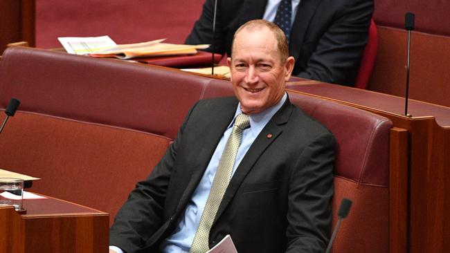 Senator Fraser Anning in parliament. Picture: AAP