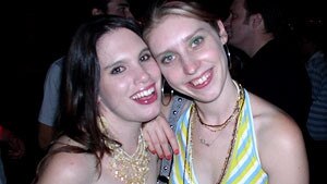 Two mates having fun at the old Twister Nightclub in St Kilda on February 26, 2006. Picture: MaxMoose.com.au