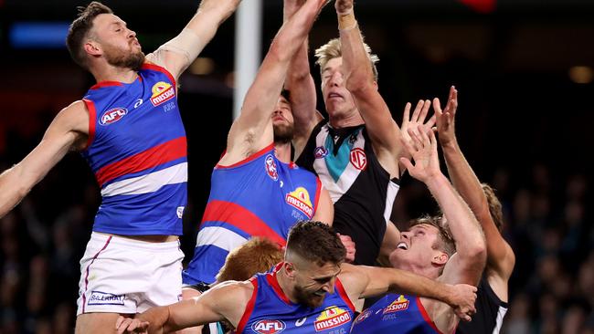 The Bulldogs were still feeling the effects of a ‘ballistic’ win over Port Adelaide last week. Picture: James Elsby/AFL Photos via Getty Images