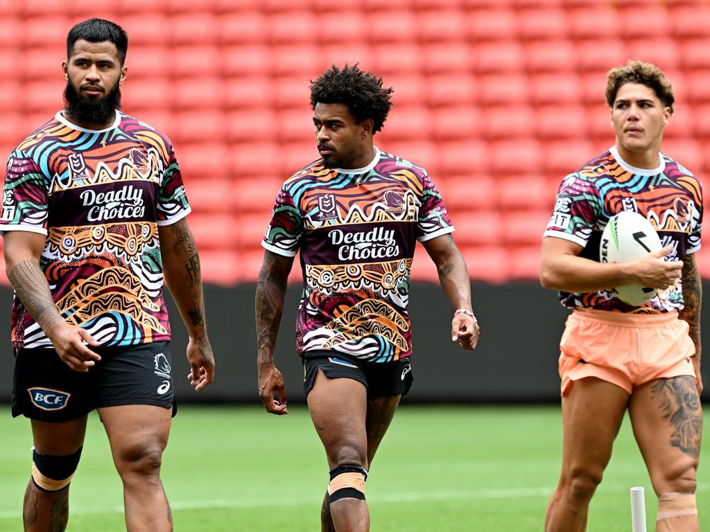 After extending contracts for Payne Haas, Ezra Mam and Reece Walsh, the Broncos have ruled out making a play for a marquee halfback. Picture: Getty Images