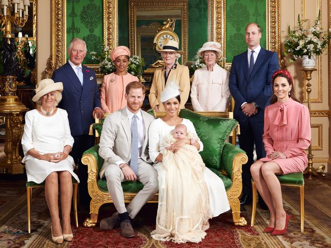 Harry and Meghan celebrated Archie’s christening last weekend. Picture: SussexRoyal via Getty Images