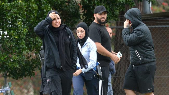 Family and friends at Condell Park on Monday. Picture: Jeremy Piper