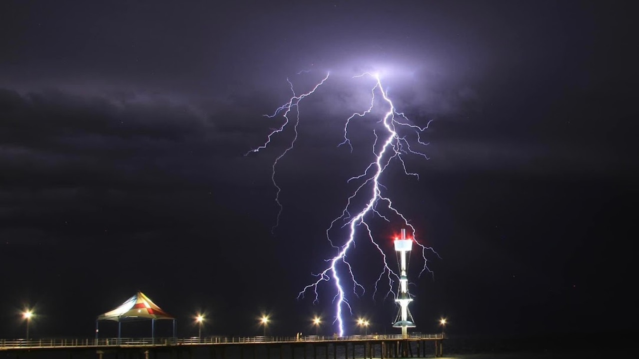 Lightning at Brighton on August 15. Picture: Paul Cavanagh