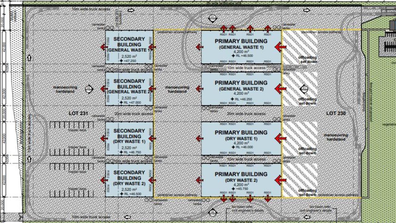 Plans for the Wanless Recycling Park proposed for Ipswich.