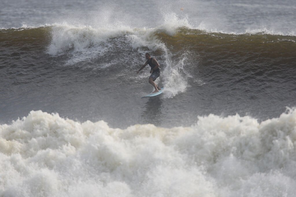Alexandra Headland gets good lefts and rights for longboarders and shortbaorders alike. Picture: Nicholas Falconer