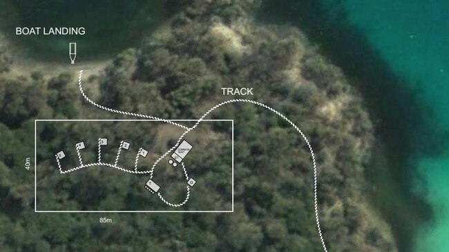 Overview of Freycinet Experience Pty Ltd's Cooks Corner standing camp proposal. Picture: Glamorgan-Spring Bay Council