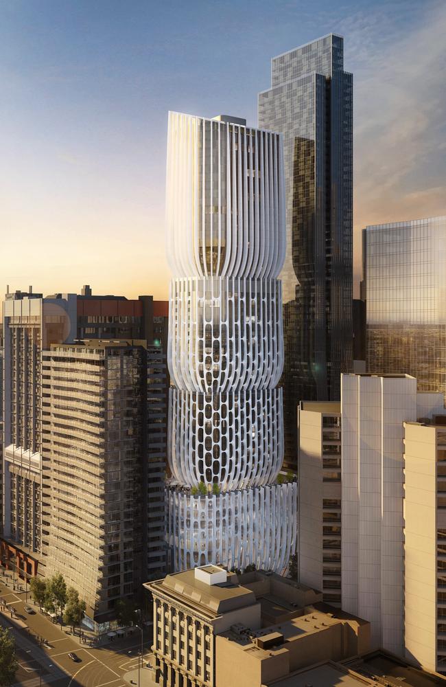 Collins St apartments, 54-storeys.