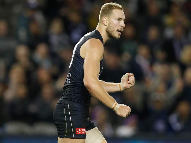 Harry McKay has blossomed into a star forward for Carlton. Picture: Michael Willson/AFL Photos via Getty Images