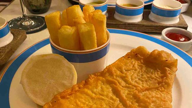The Cornish brill, and the best chips this writer has ever tasted. Picture: Kerry Parnell