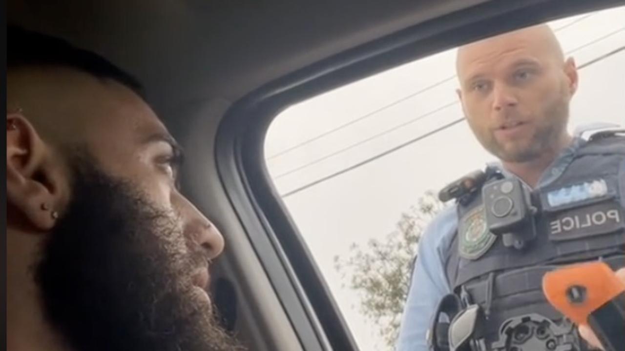 The officer informed the driver he was in the wrong. Picture: TikTok