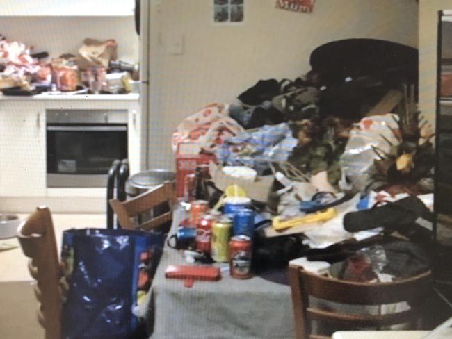 The kitchen and dining room of the home the boy lived.