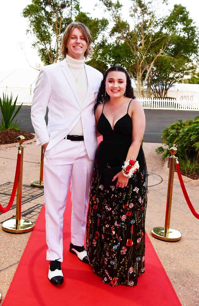 Ryliey Beamish and Alicia Kelly at year 12 formal, Unity College. Picture: Patrick Woods.