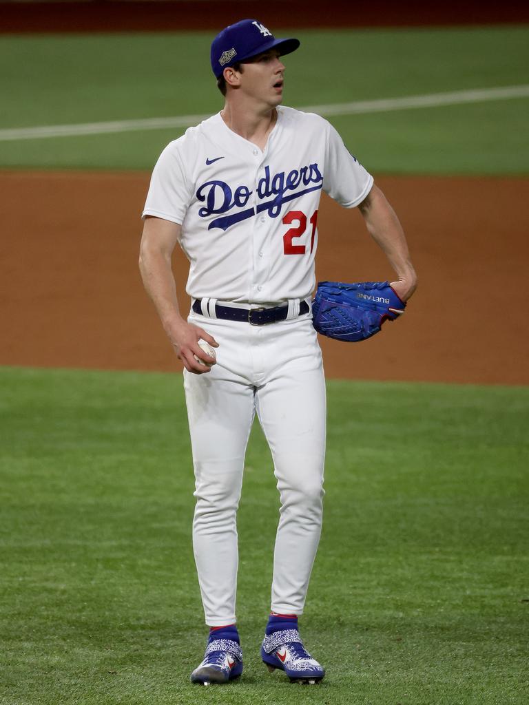 Twitter reacts to Dodgers pitcher Walker Buehler's very tight pants during  NLCS Game 1 
