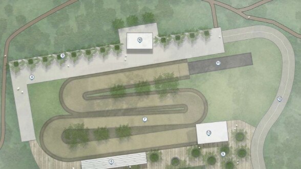 The BMX track planned in the Fred Caterson Reserve master plan. Picture: Hills Shire Council